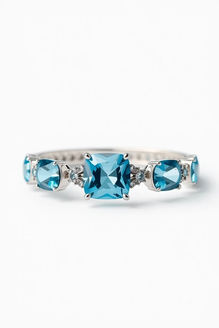 Sterling Silver Blue Topaz Bracelet