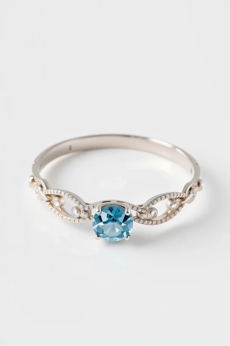 Sterling Silver Blue Topaz Bracelet