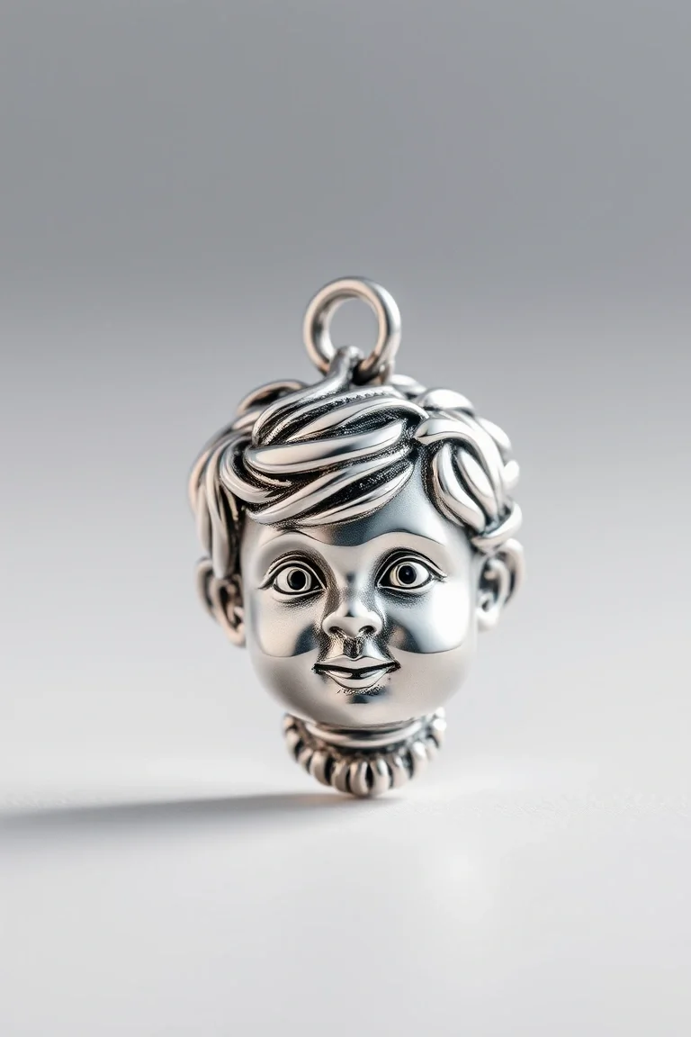 Sterling Silver Boy Head
