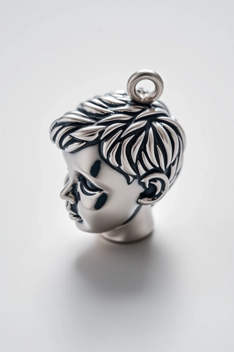 Sterling Silver Boy Head