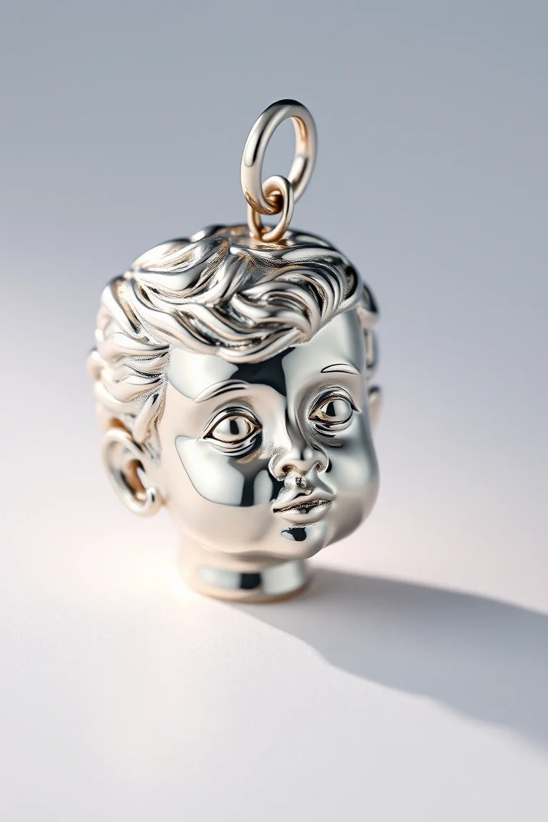 Sterling Silver Boy Head