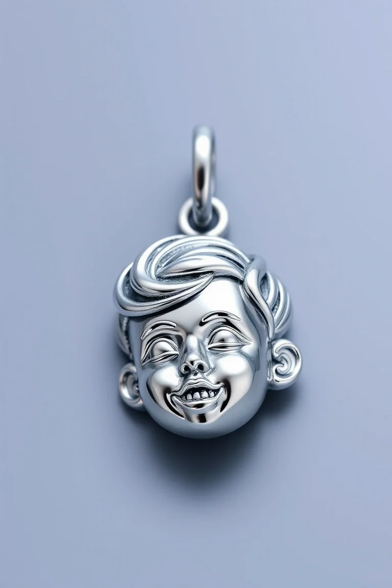 Sterling Silver Boy Head