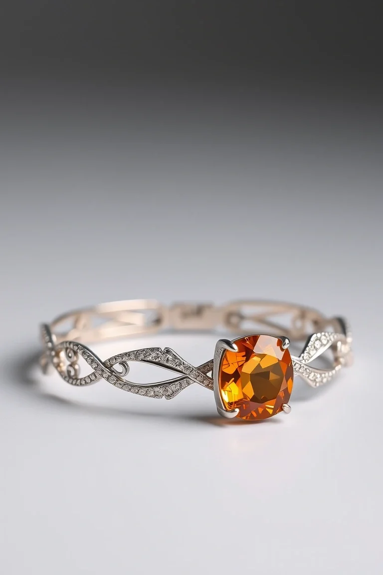 Sterling Silver Citrine Bracelet
