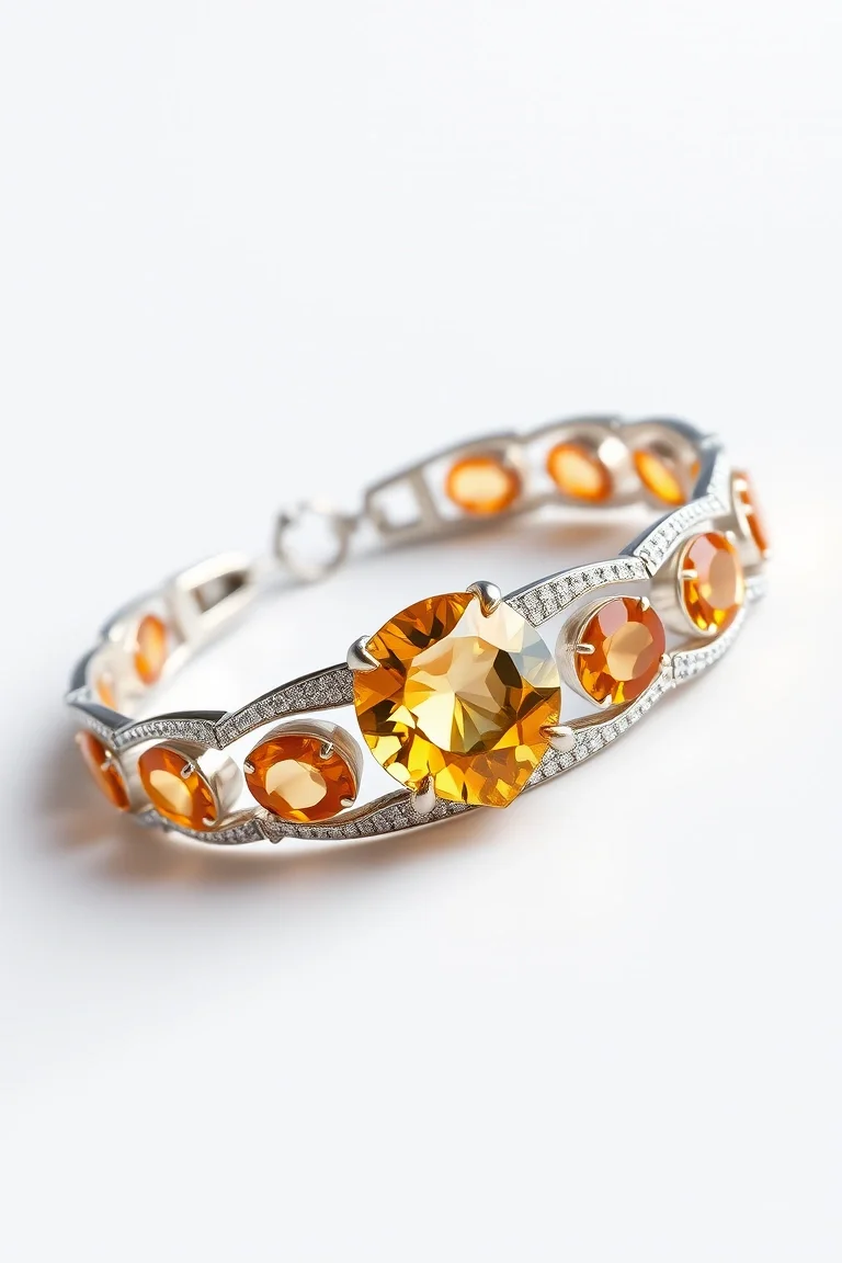 Sterling Silver Citrine Bracelet