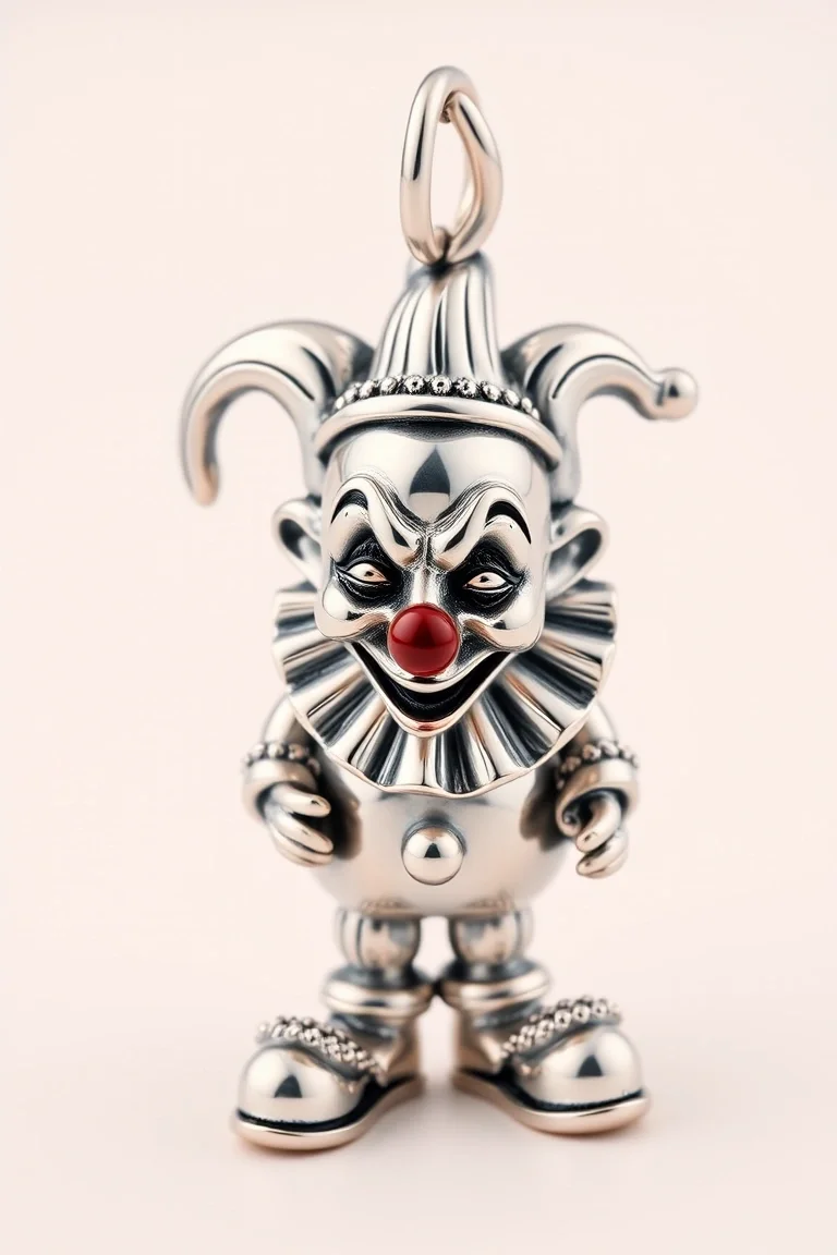 Sterling Silver Clown With Onyx