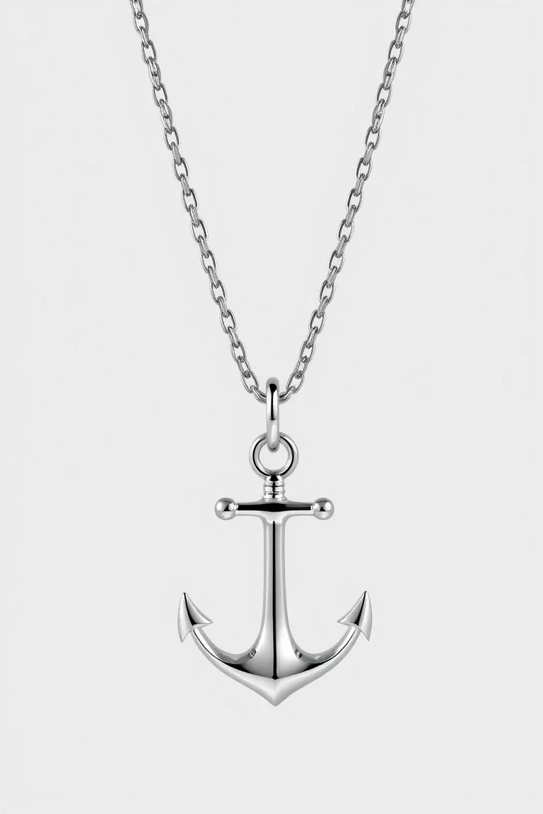 Sterling Silver Concave Anchor Chain 18 In.