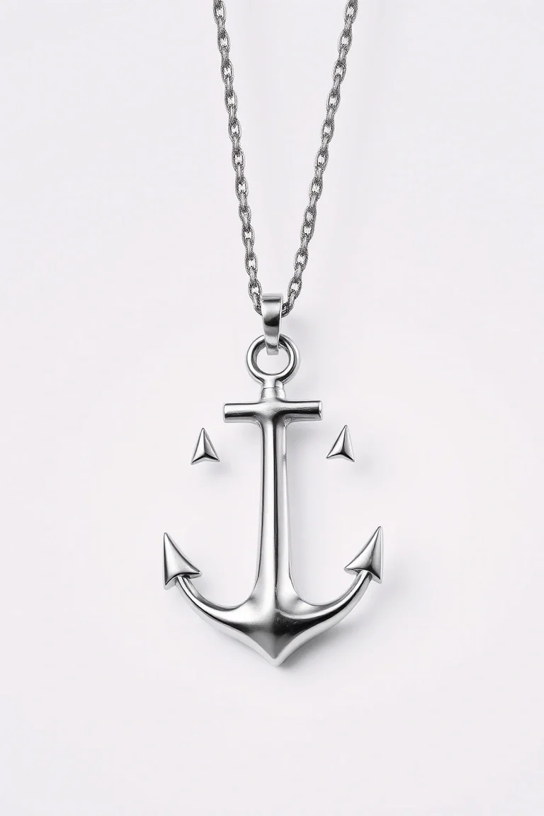 Sterling Silver Concave Anchor Chain 18 In.