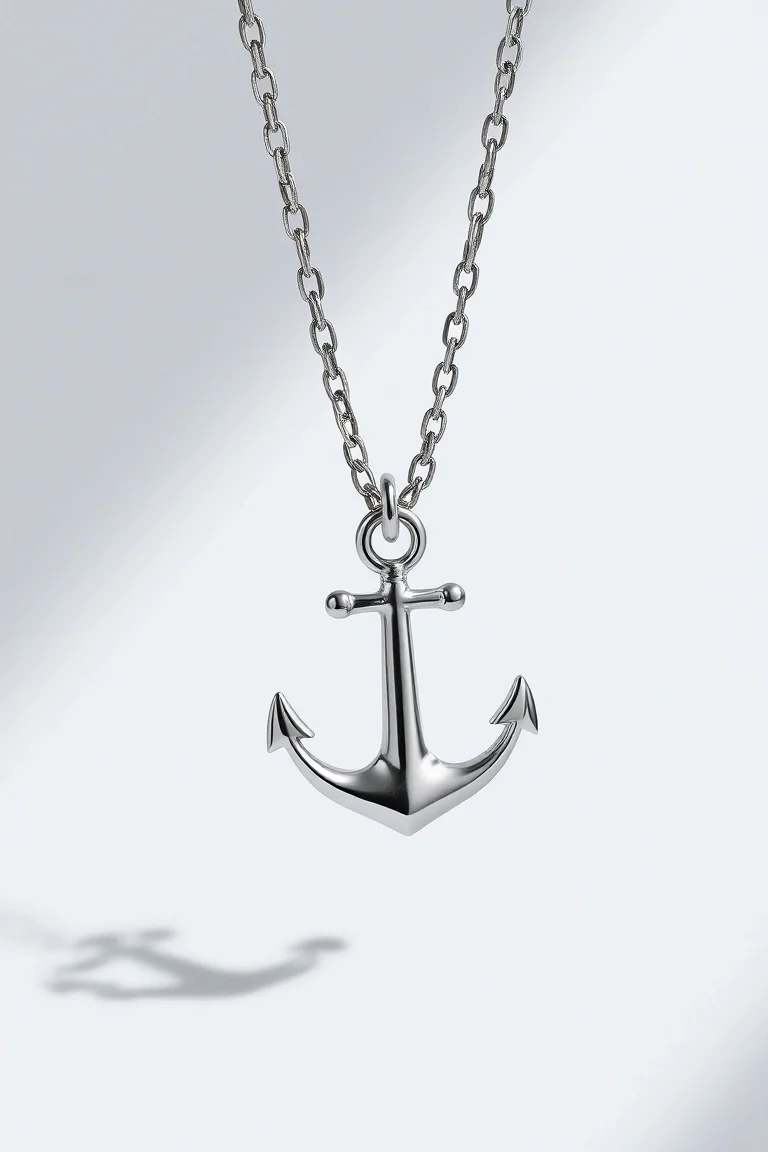 Sterling Silver Concave Anchor Chain 18 In.