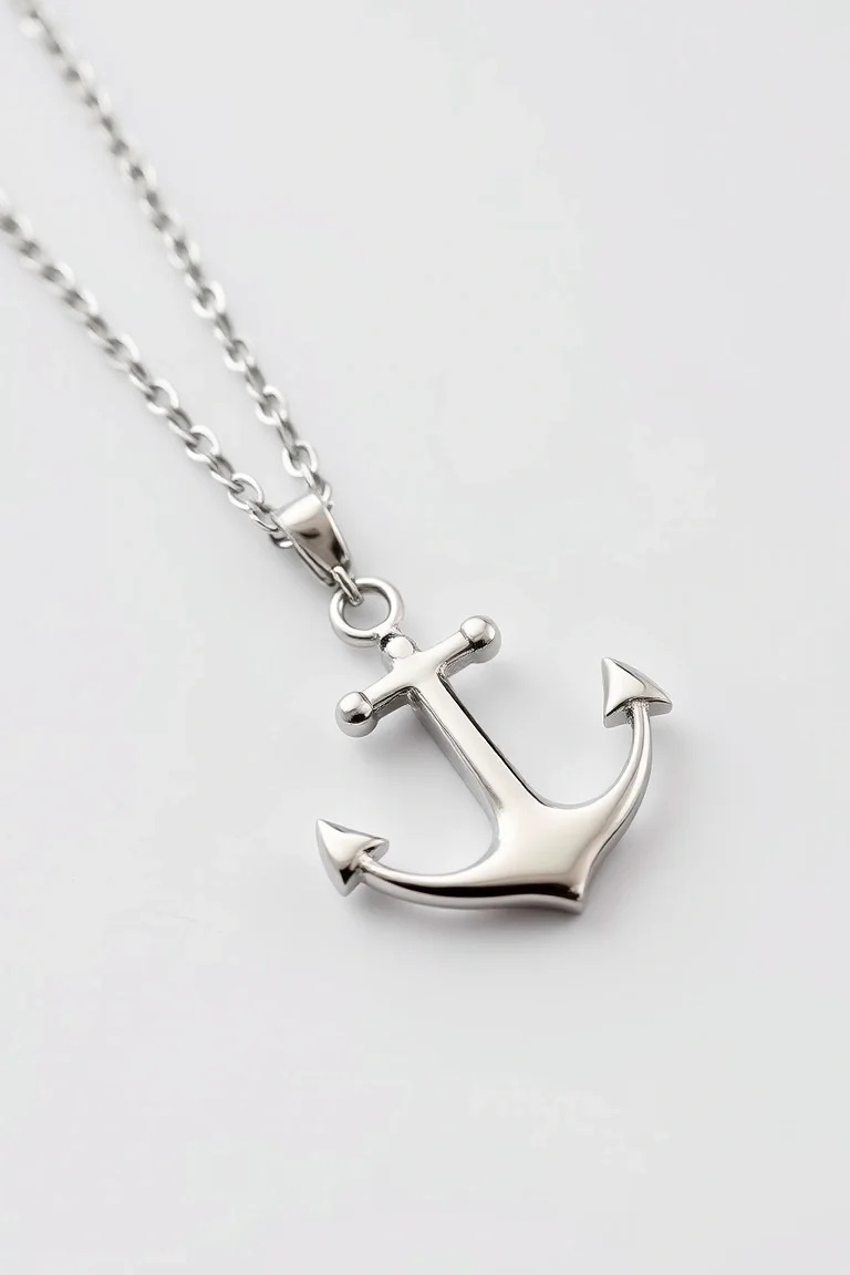 Sterling Silver Concave Anchor Chain 18 In.