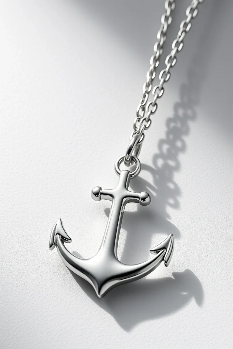 Sterling Silver Concave Anchor Chain 20 In.