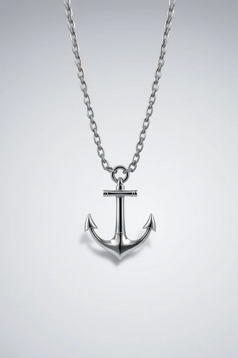 Sterling Silver Concave Anchor Chain 20 In.