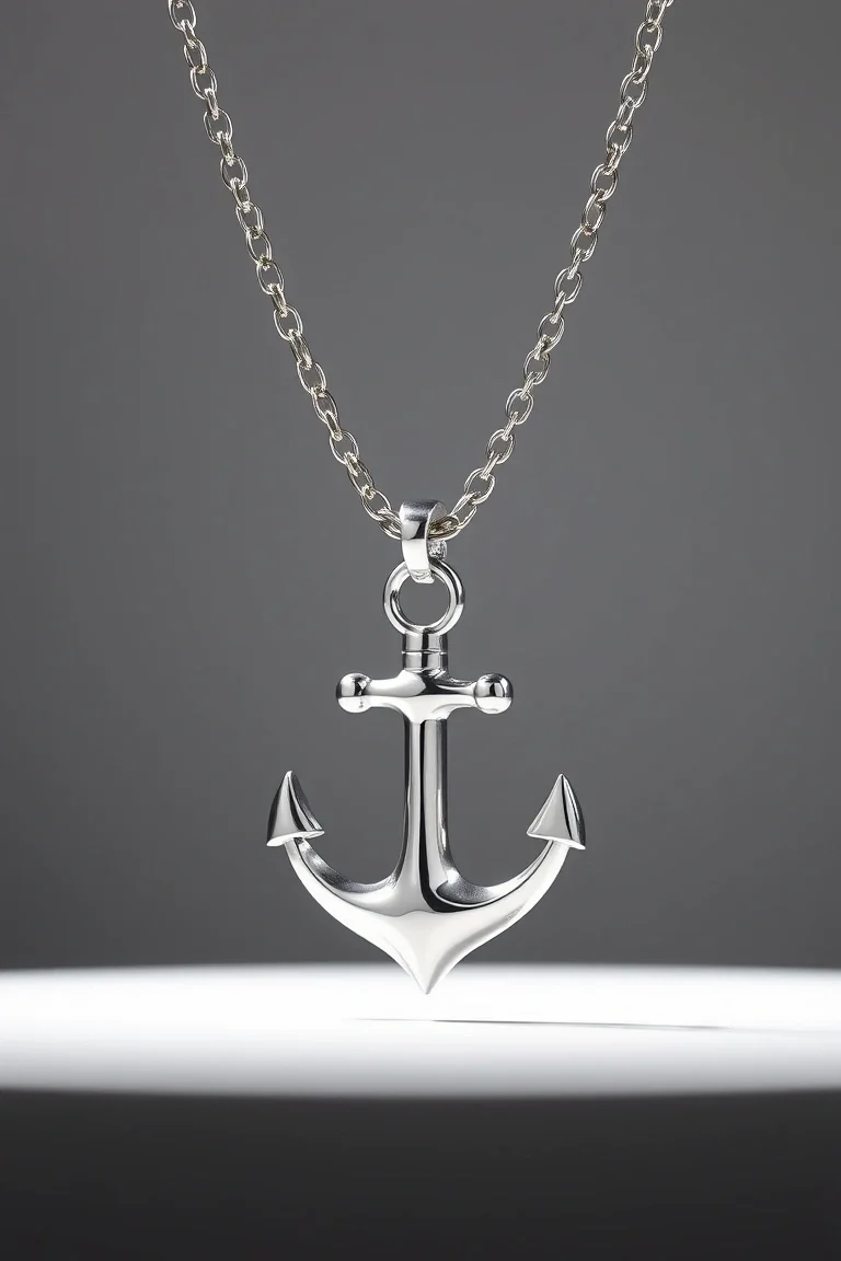 Sterling Silver Concave Anchor Chain 20 In.