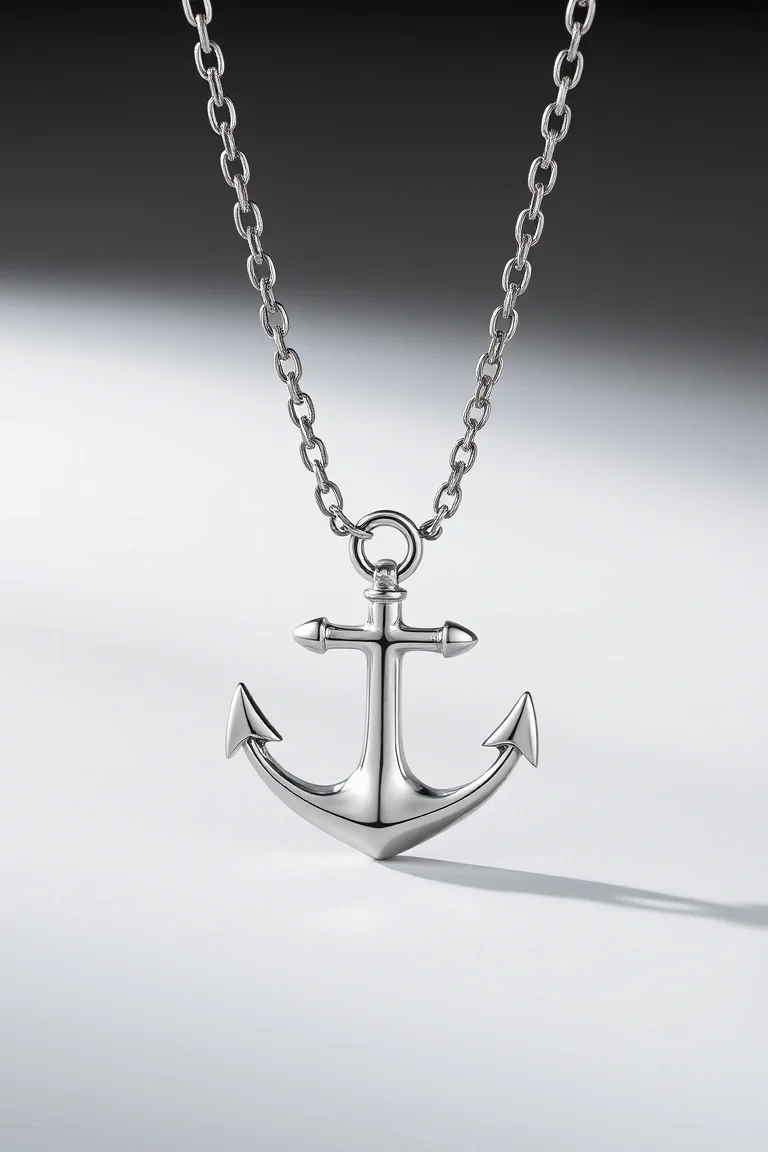 Sterling Silver Concave Anchor Chain 22 In.