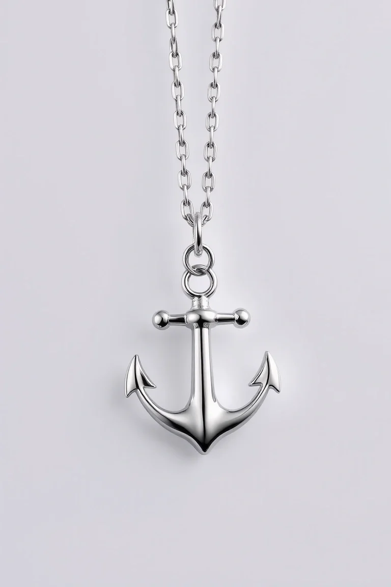Sterling Silver Concave Anchor Chain 22 In.