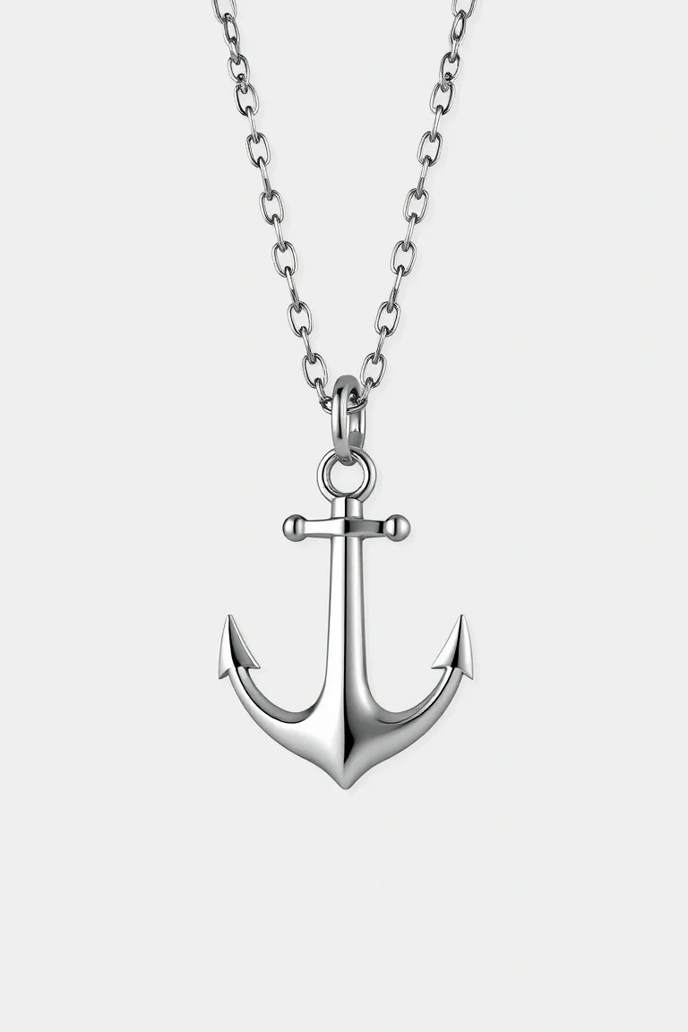 Sterling Silver Concave Anchor Chain 22 In.