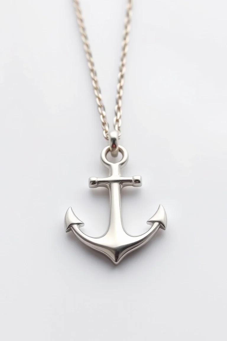 Sterling Silver Concave Anchor Chain 22 In.