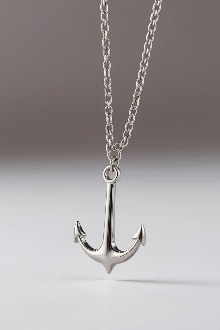 Sterling Silver Concave Anchor Chain 22 In.