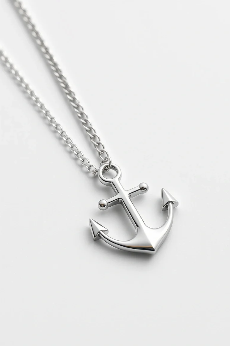 Sterling Silver Concave Anchor Chain 24 In.