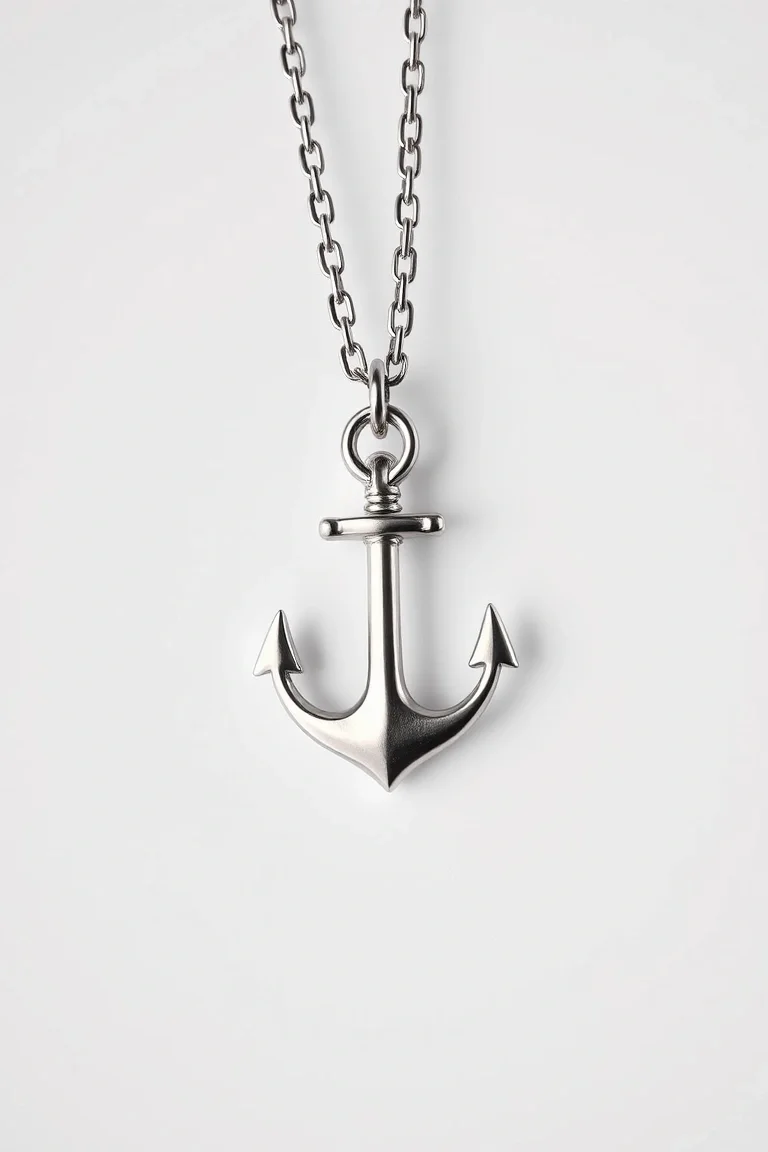 Sterling Silver Concave Anchor Chain 24 In.