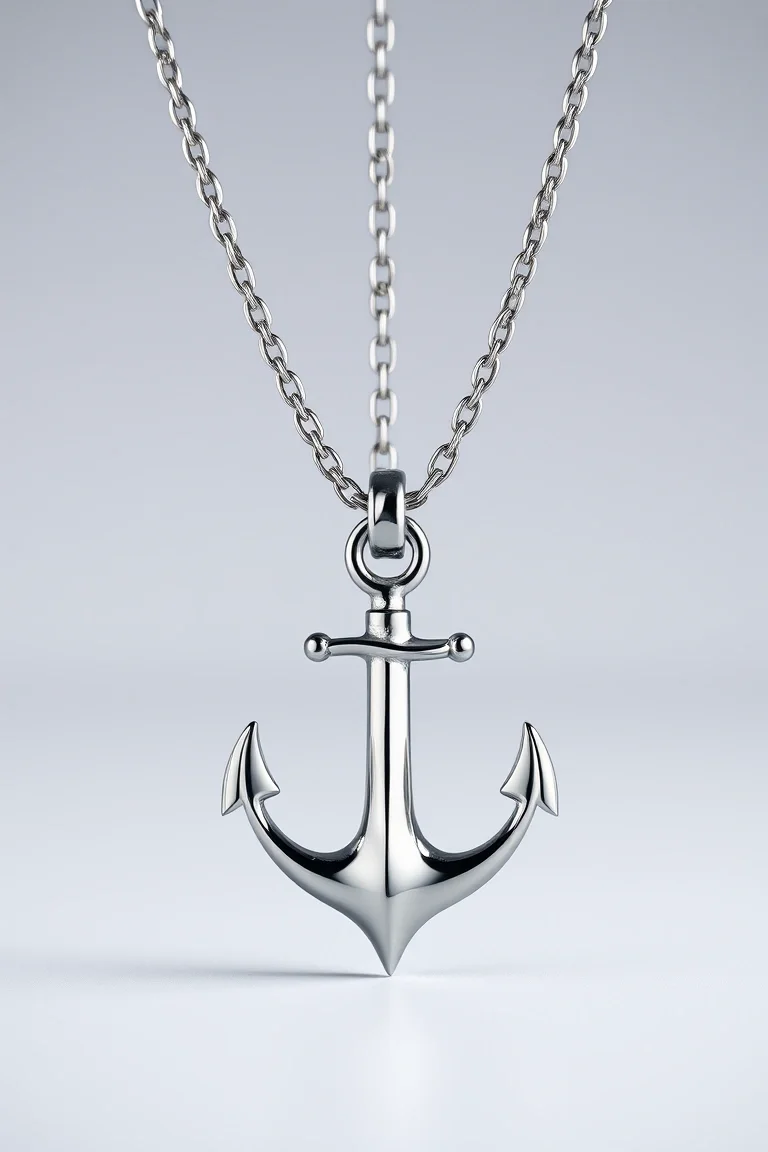 Sterling Silver Concave Anchor Chain 24 In.