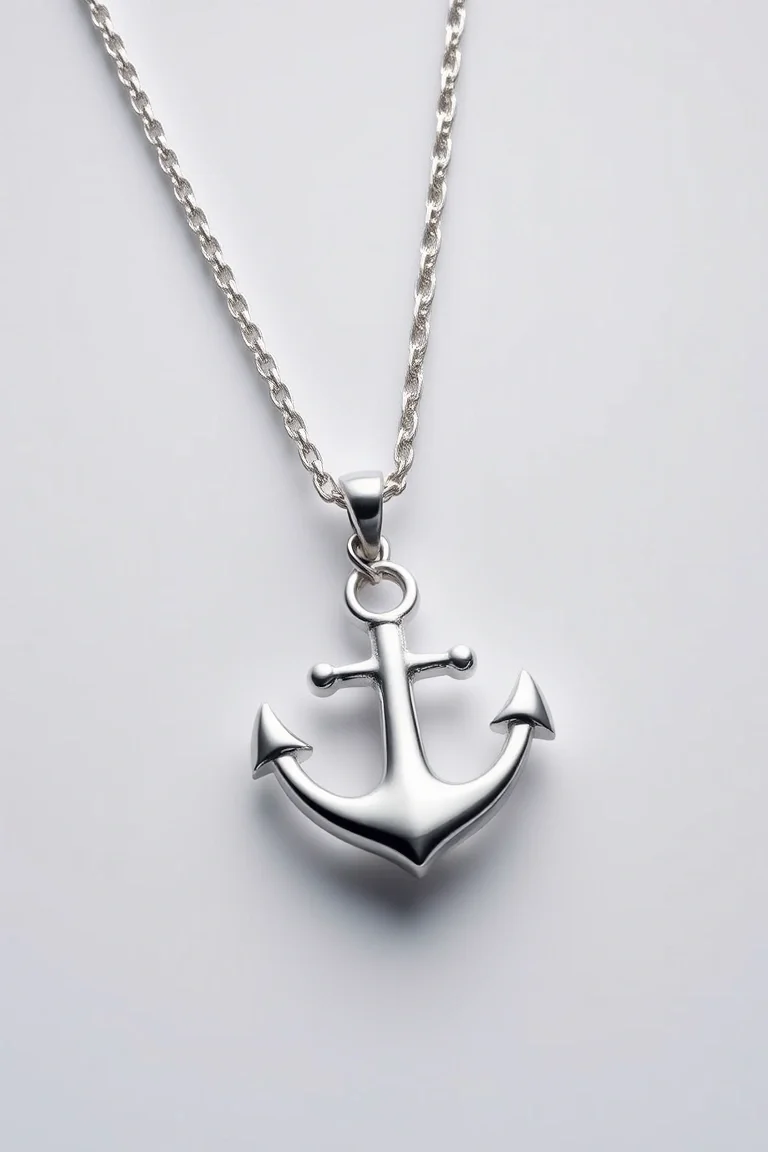 Sterling Silver Concave Anchor Chain 24 In.