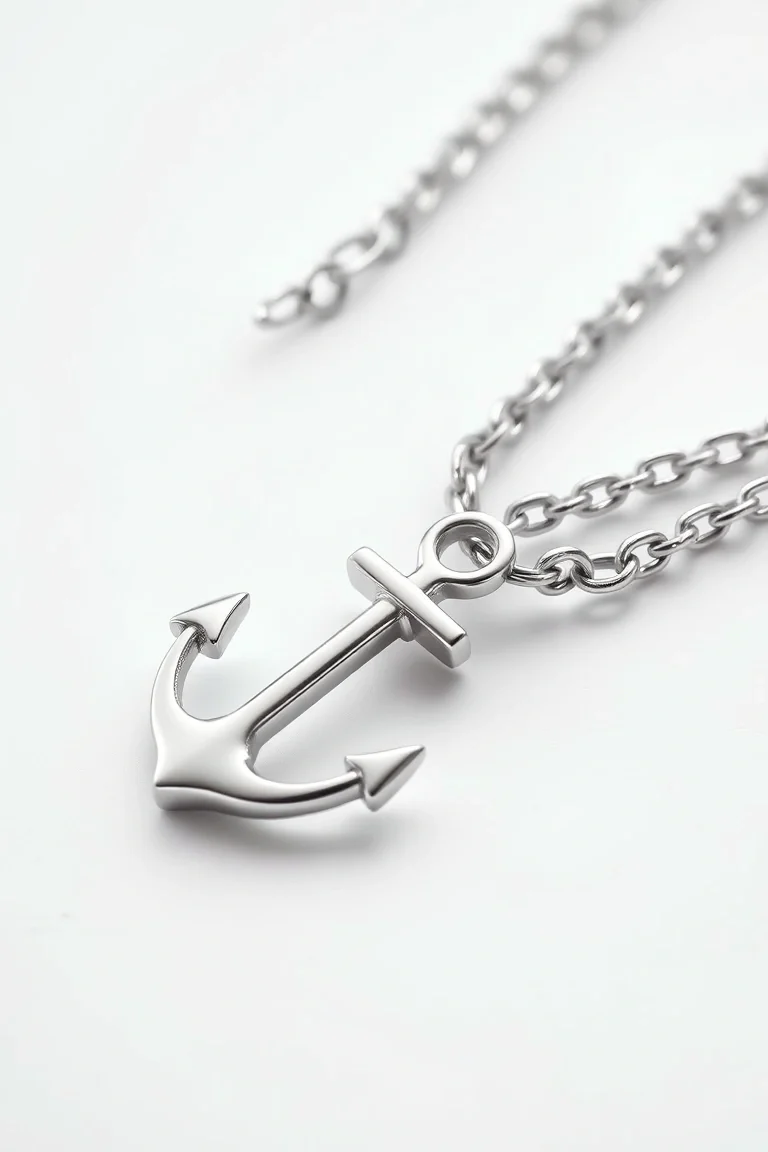 Sterling Silver Concave Anchor Chain 24 In.