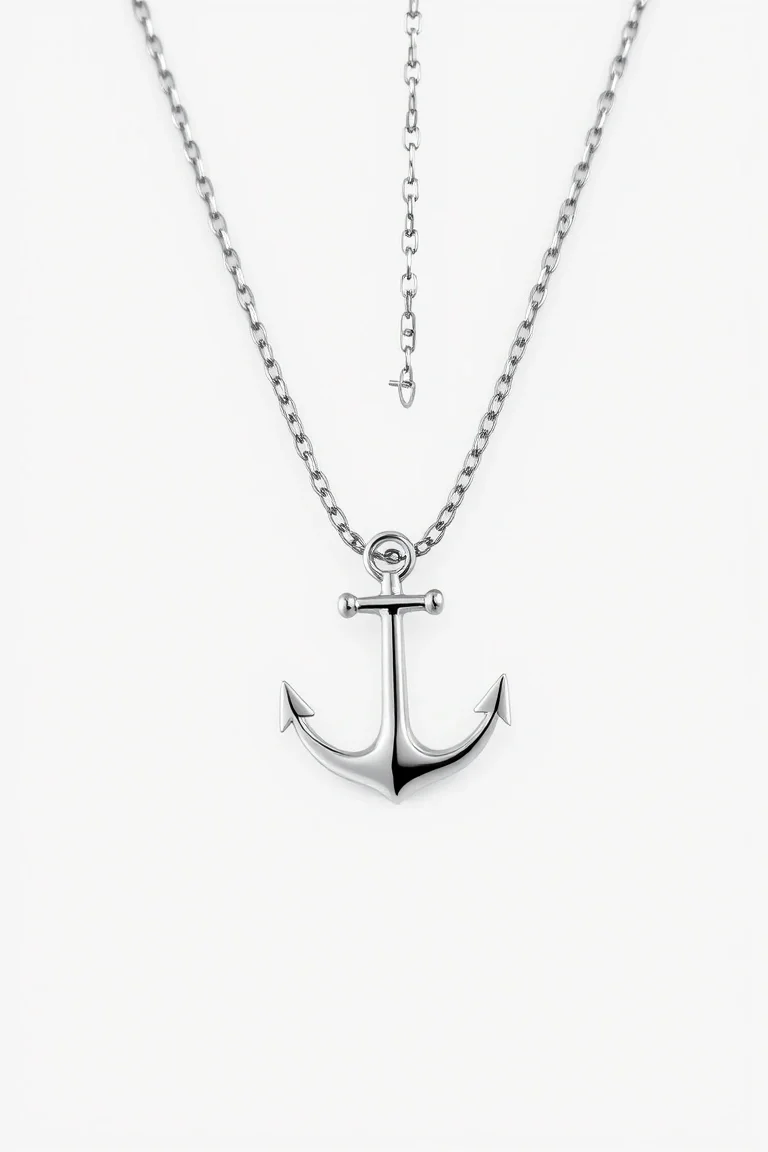 Sterling Silver Concave Anchor Chain 7 In.