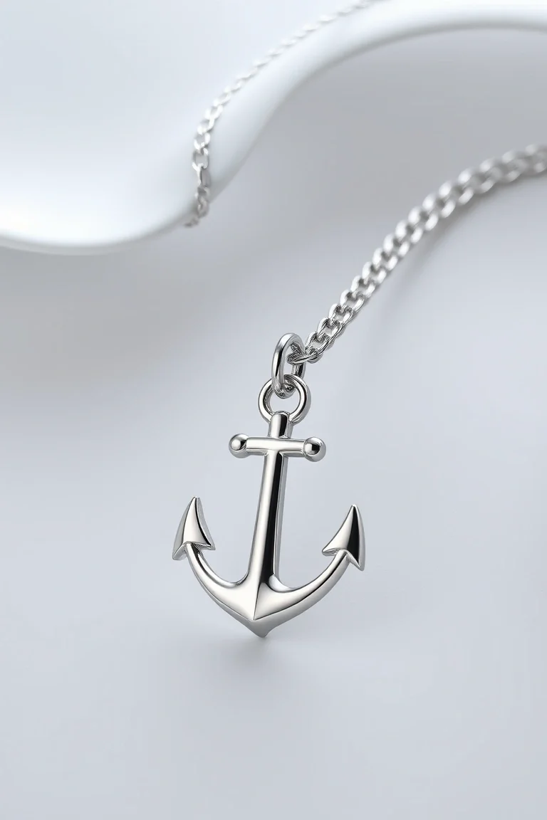 Sterling Silver Concave Anchor Chain 7 In.