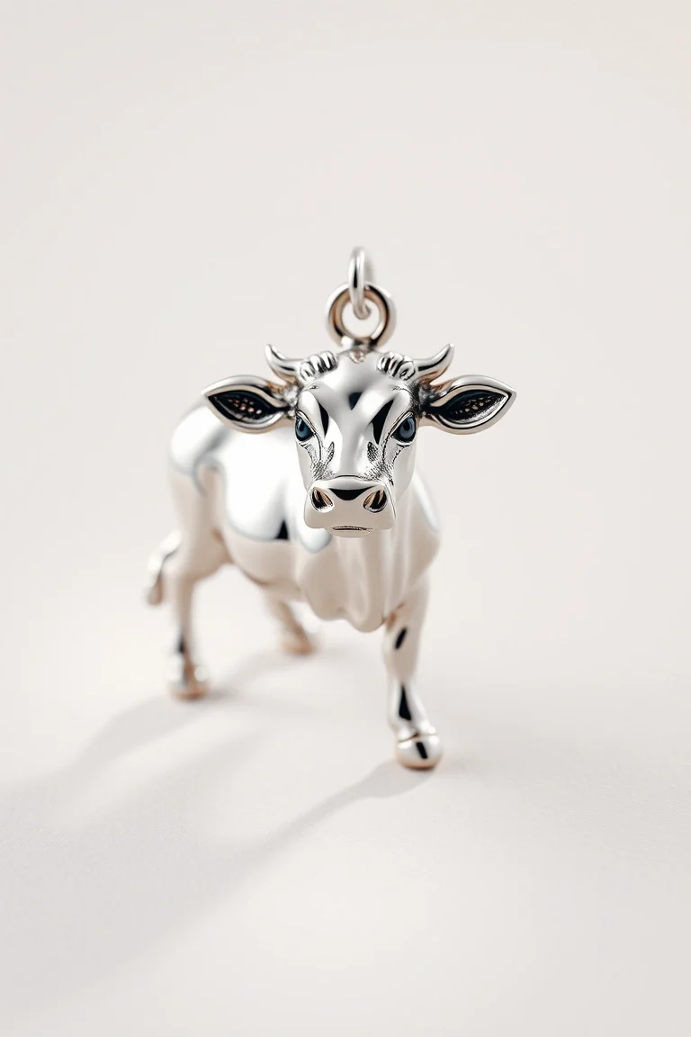 Sterling Silver Cow