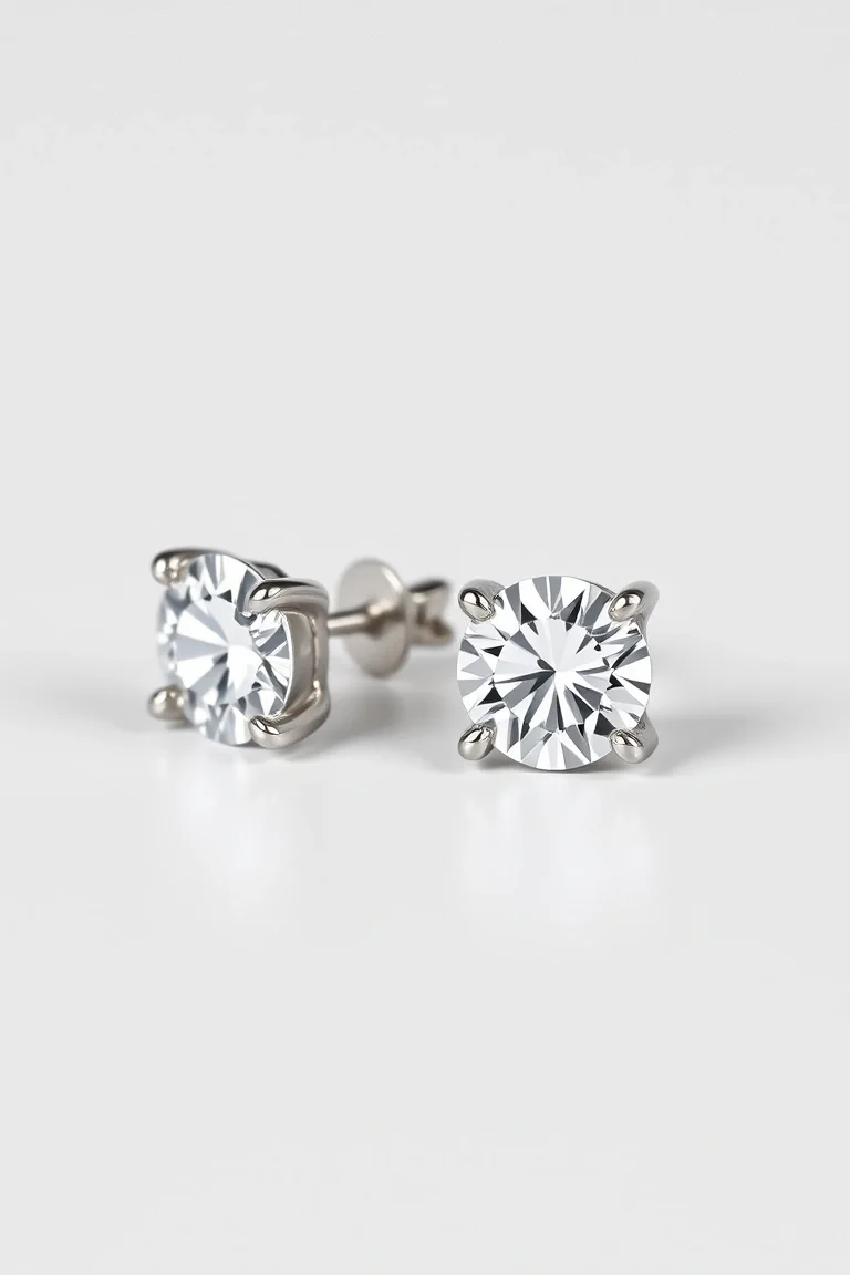 Sterling Silver Cubic Zirconia Stud Earrings