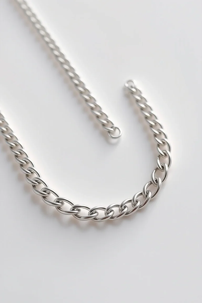 Sterling Silver Curb Chain 24 In.