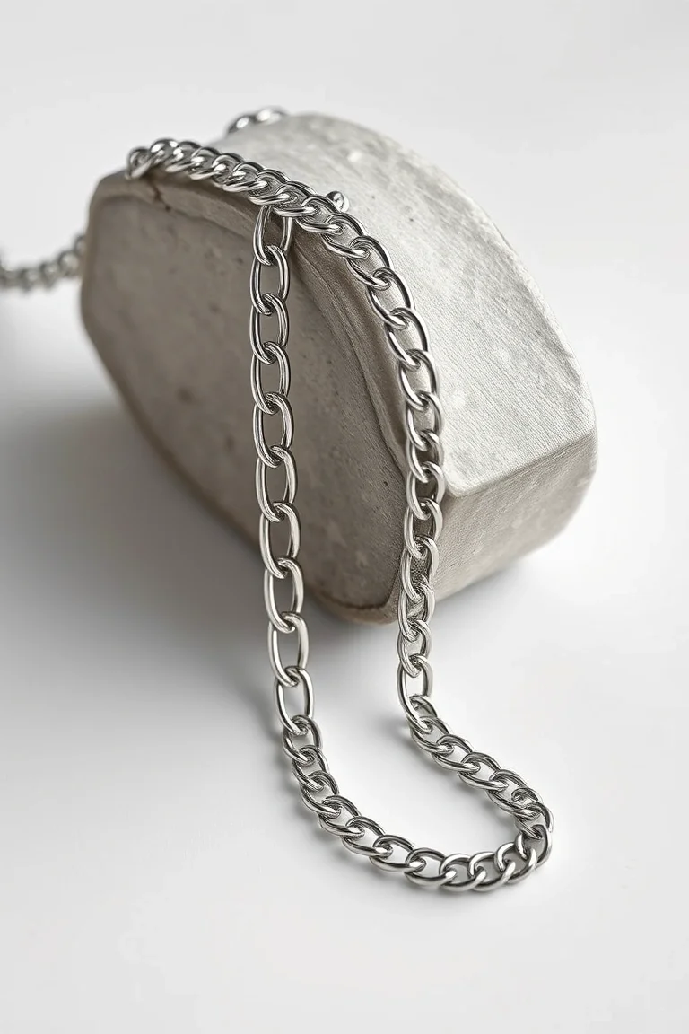 Sterling Silver Curb Chain 24 In.