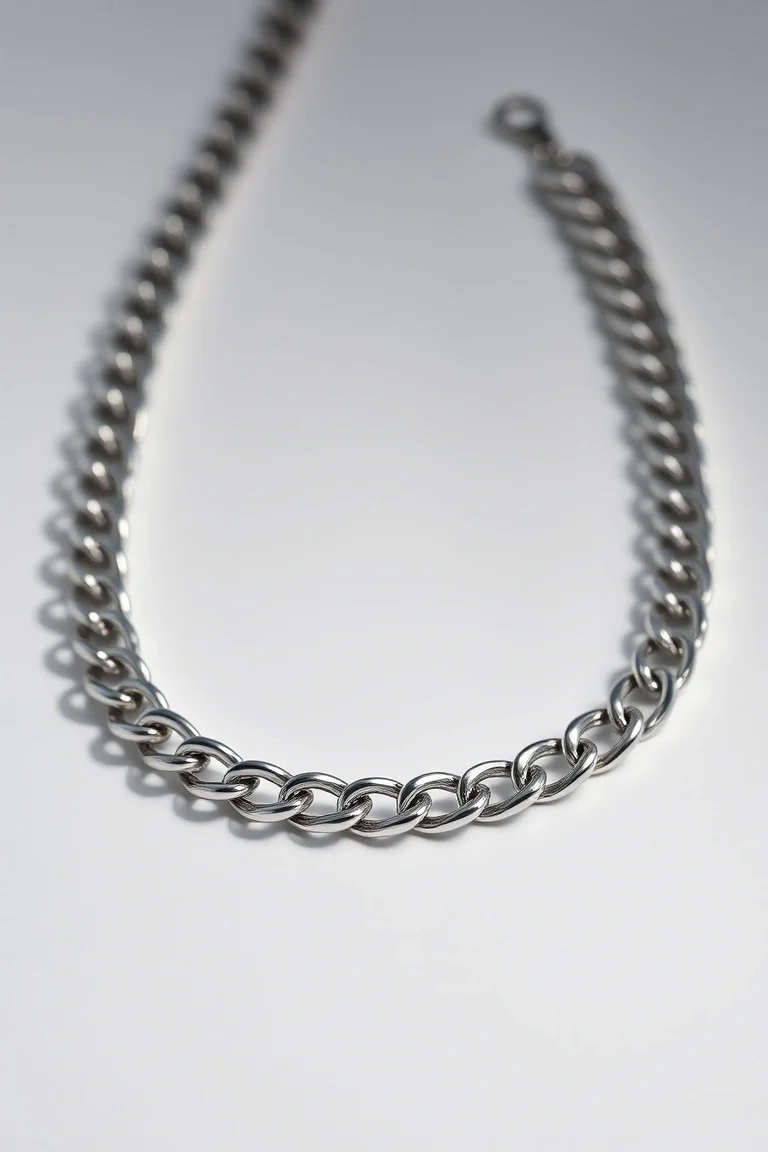 Sterling Silver Curb Chain 8 In.