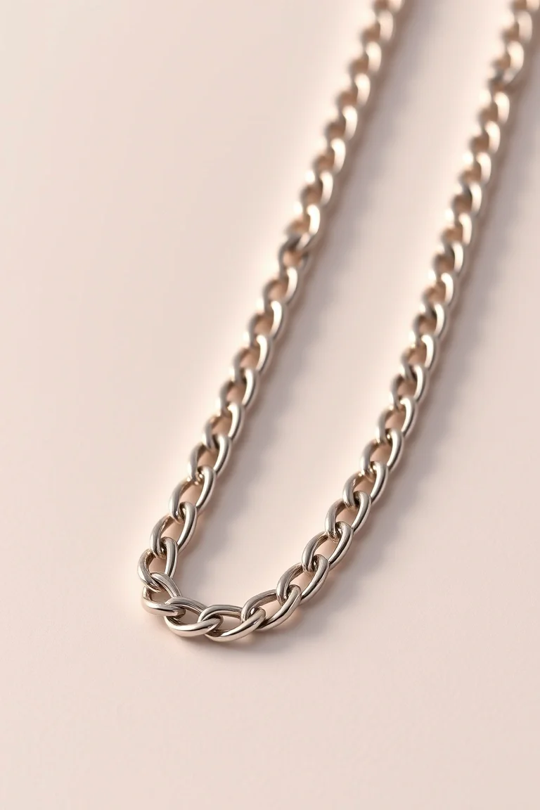 Sterling Silver Curb Chain 8 In.