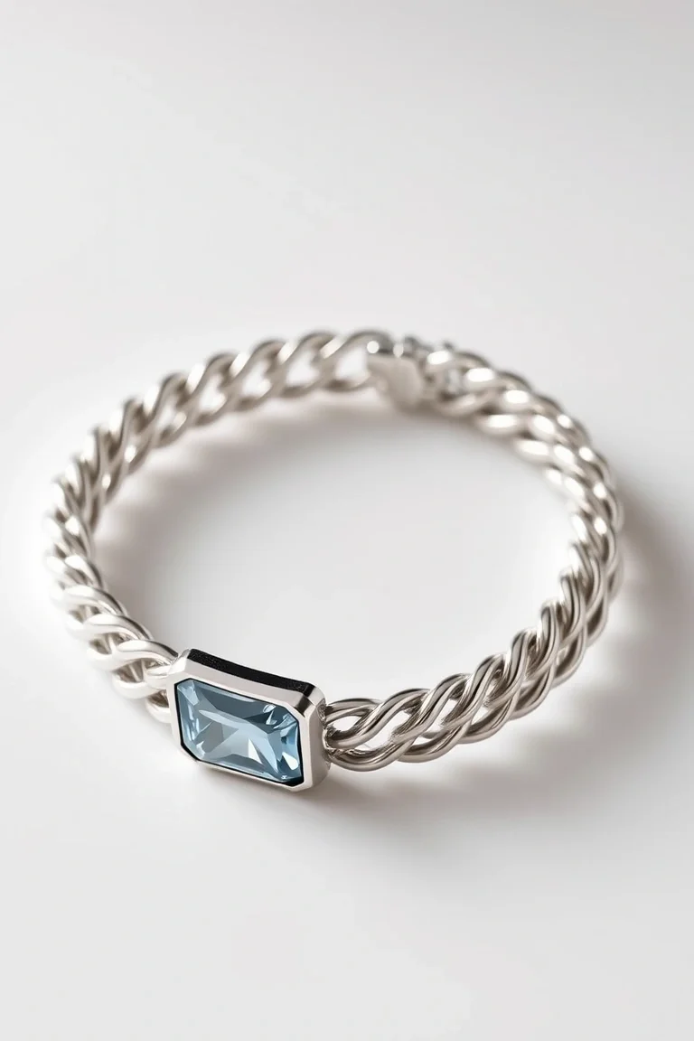 Sterling Silver Curb Id Bracelet 8 In.