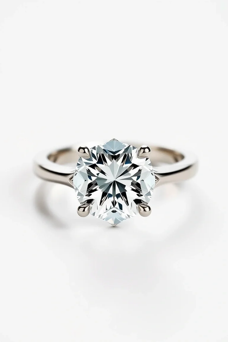 Sterling Silver Diamond Cut Ring