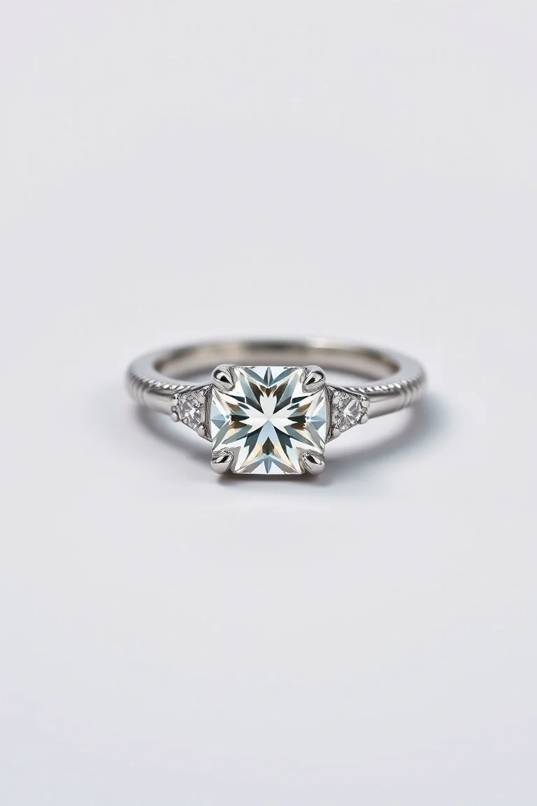 Sterling Silver Diamond Cut Ring