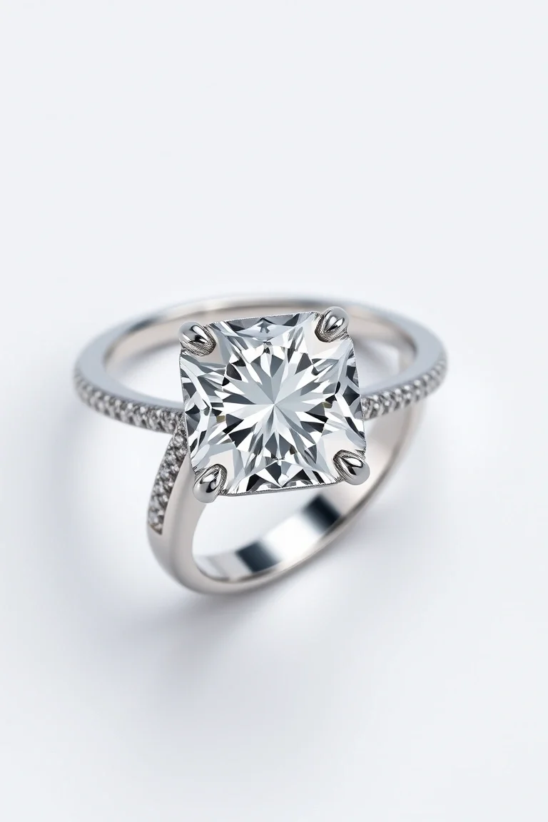Sterling Silver Diamond Cut Ring