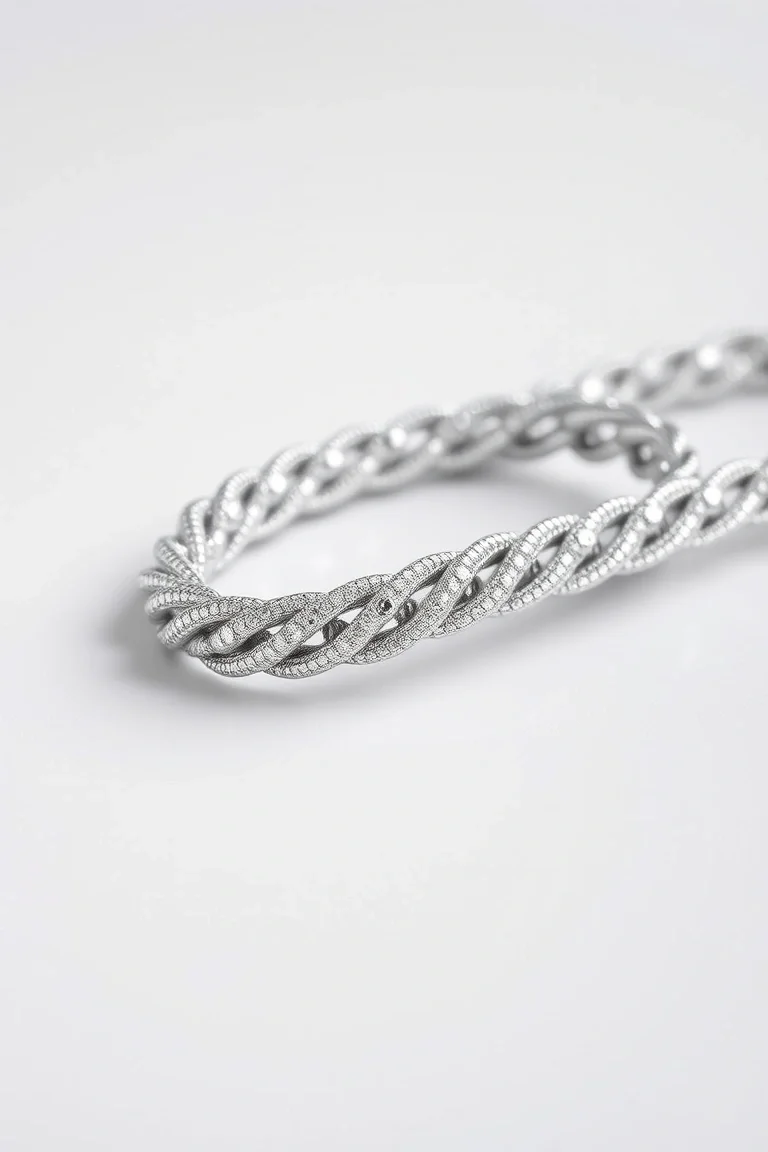 Sterling Silver Diamond Cut Rope 30 In.