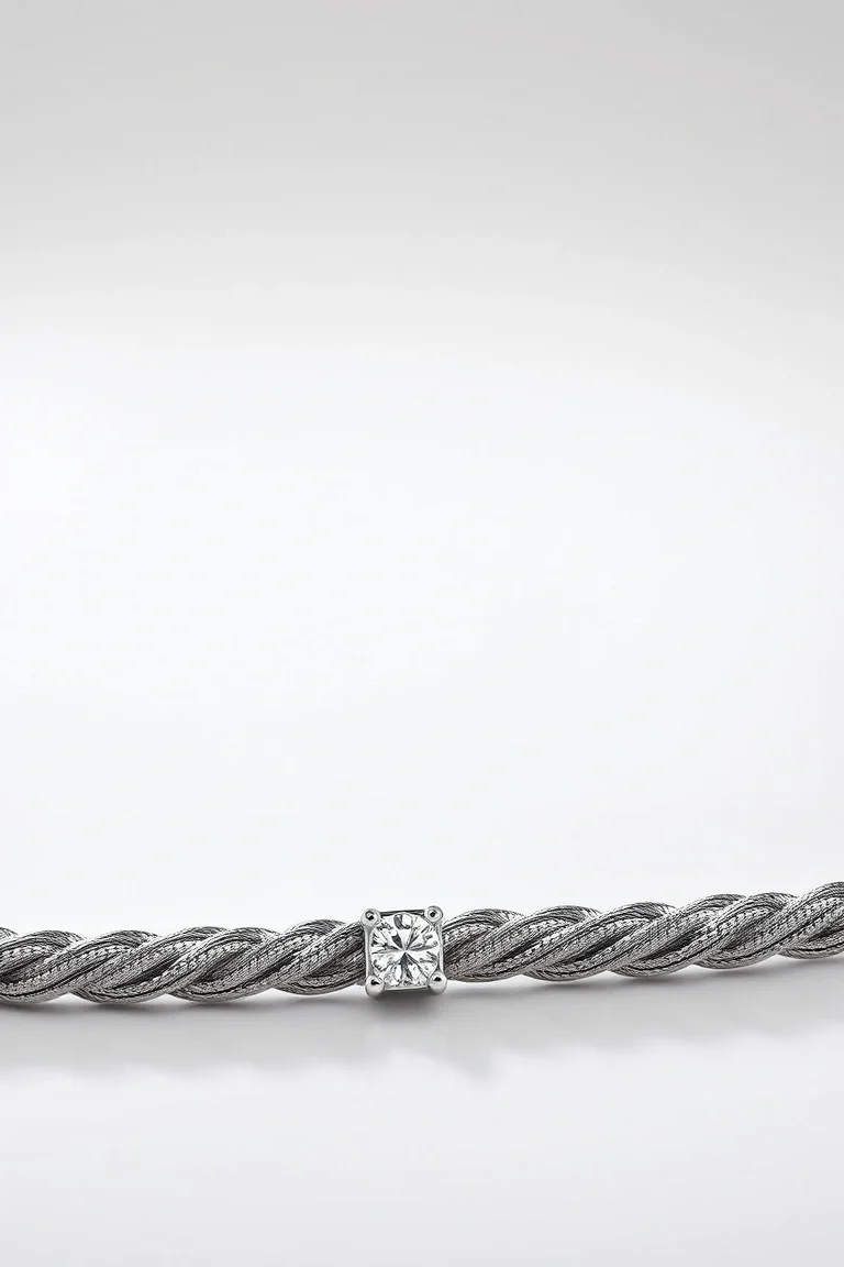 Sterling Silver Diamond Cut Rope 7 In.