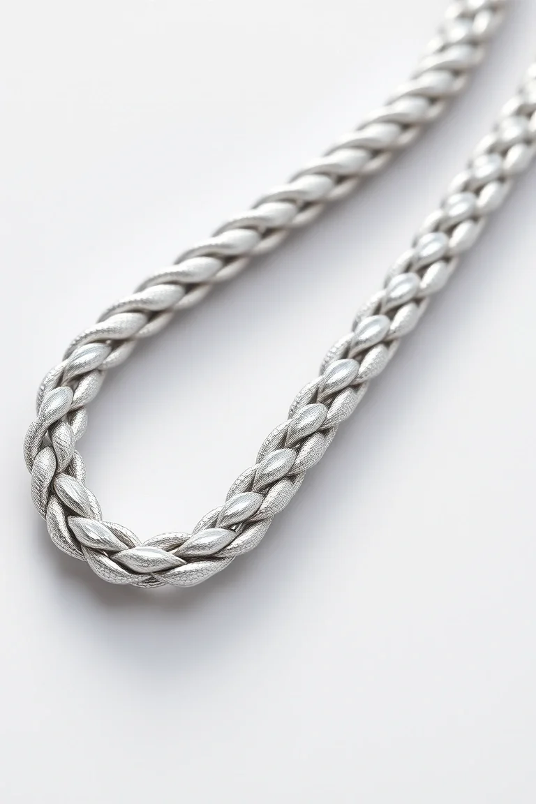 Sterling Silver Diamond Cut Rope 7 In.