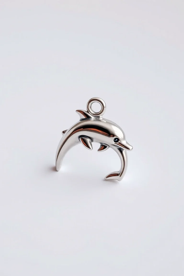 Sterling Silver Dolphin Charm