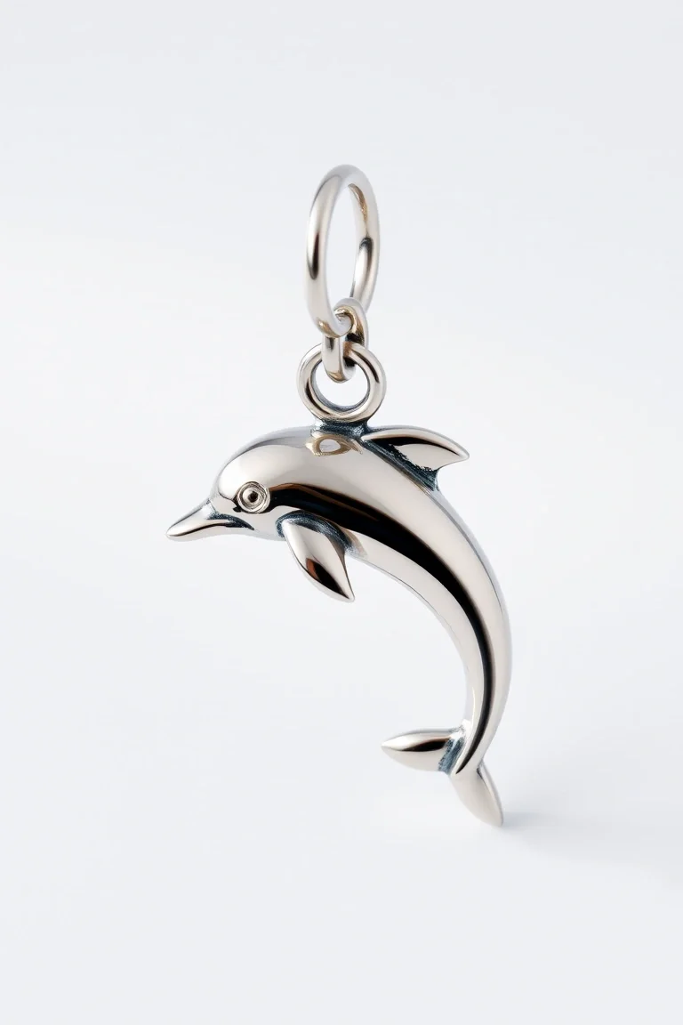 Sterling Silver Dolphin Charmholder