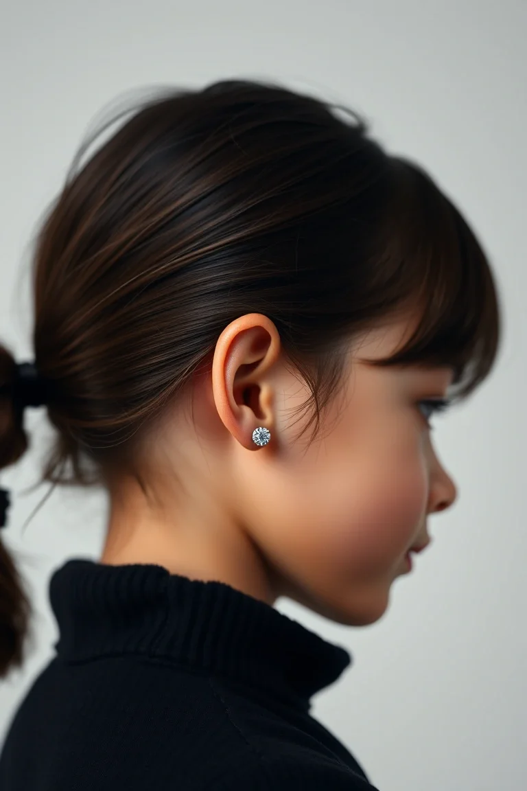 Sterling Silver Enamel Childrens Earring