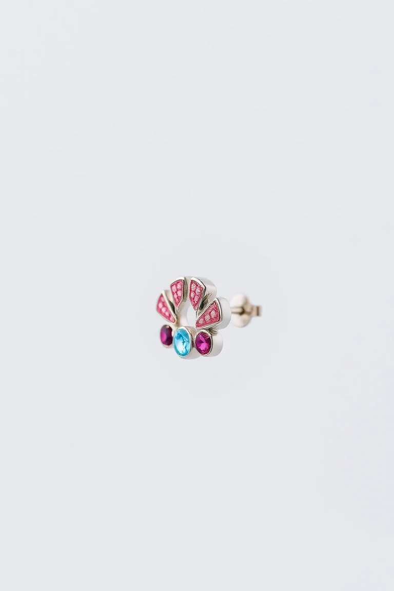 Sterling Silver Enamel Childrens Earring