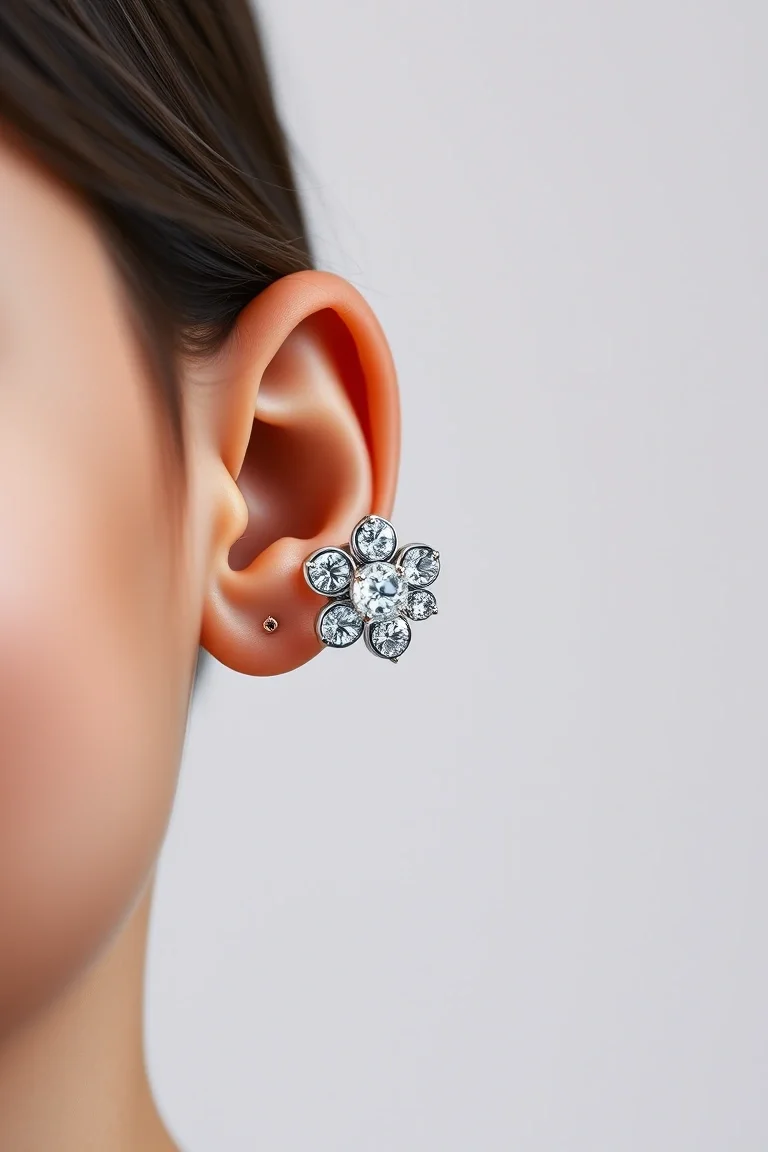 Sterling Silver Enamel Childrens Earring