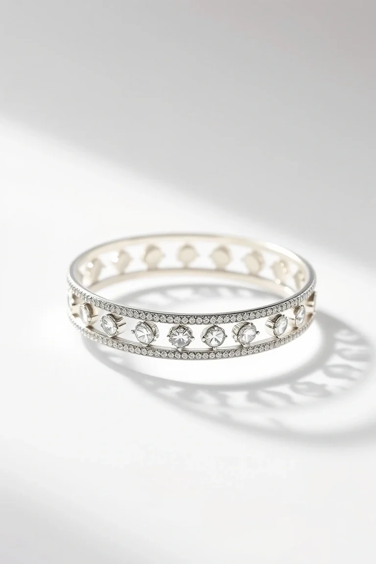 Sterling Silver Fancy Bangle