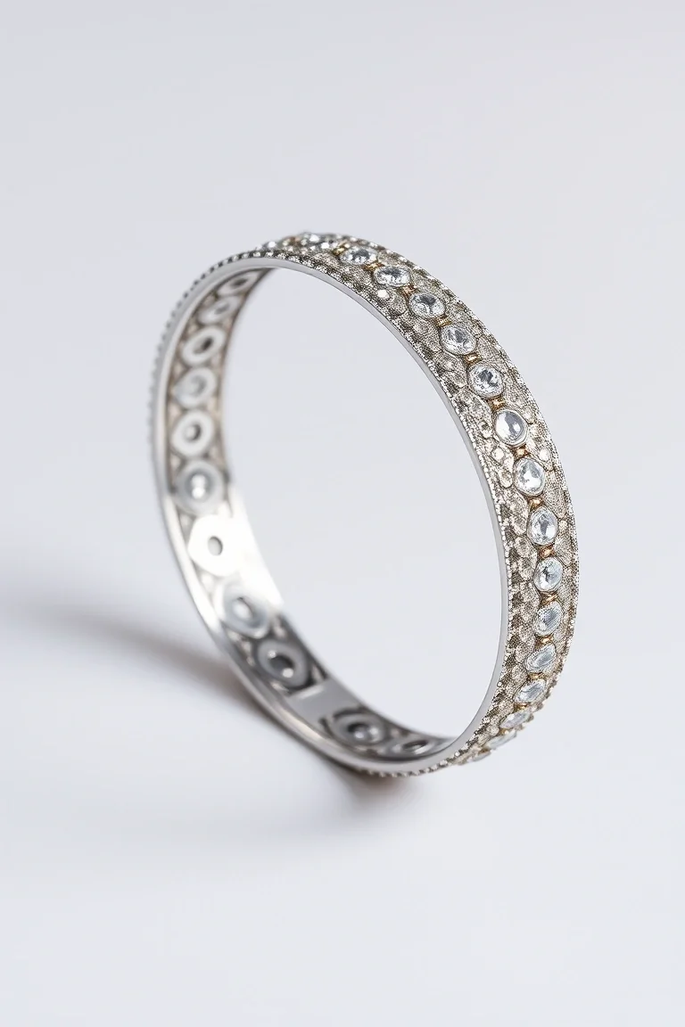 Sterling Silver Fancy Bangle