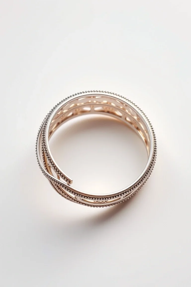 Sterling Silver Fancy Bangle