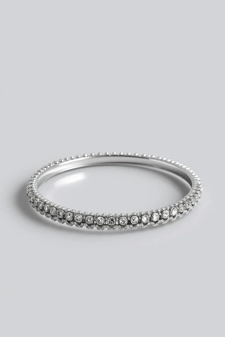 Sterling Silver Fancy Bangle